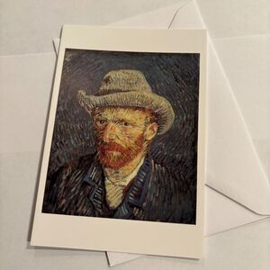 Van Gogh Museum Amsterdam Self Portrait Blank Notecard with‎ Envelope